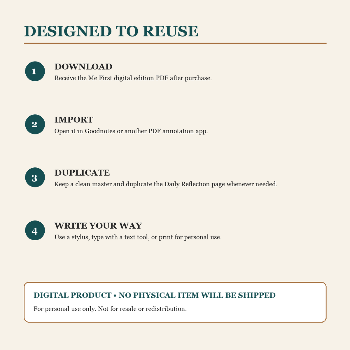 Me First Digital Accountability Journal | Daily Self-Care Check-In